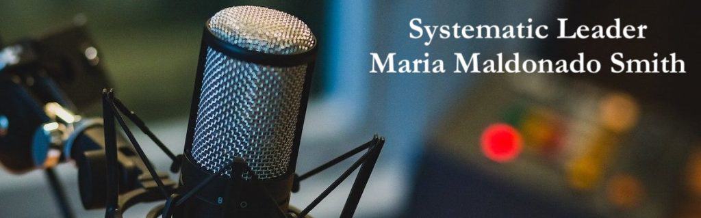 Mic on stand to record podcast